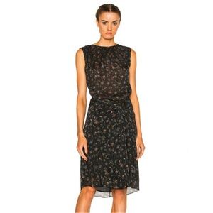 ISABEL MARANT REVOLVE BLACK FLORAL PRINT DRESS